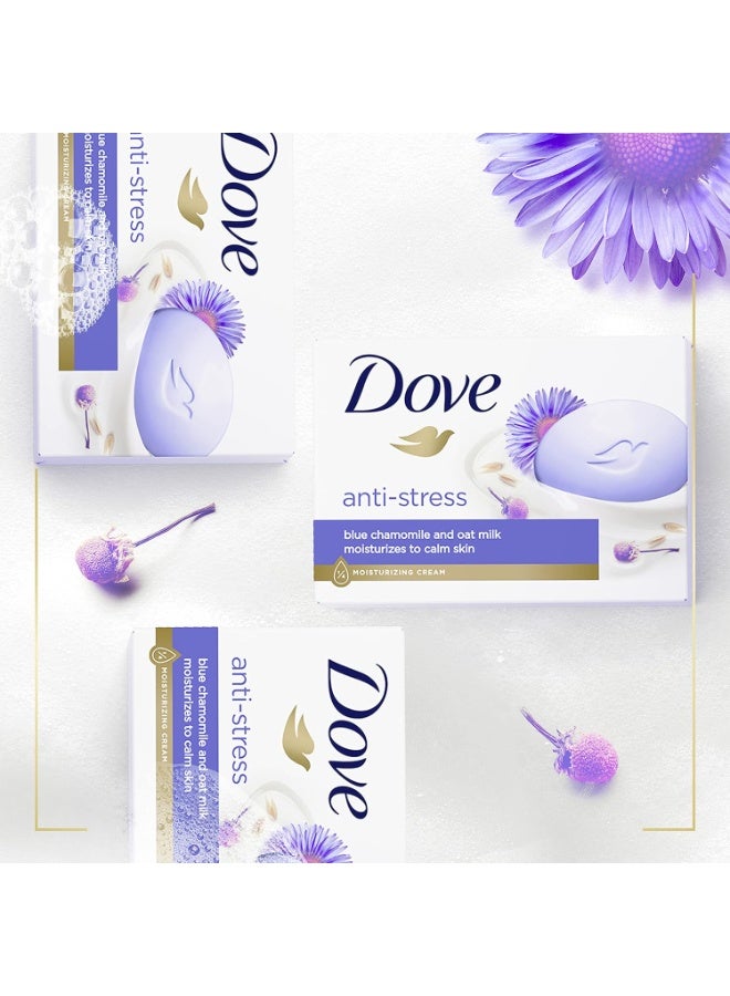 دوف صابون دوف بيوتي بار اللطيف، يرطب البشرة ويهدئها، صابون كريمي مضاد للإجهاد، صابون منظف لطيف مصنوع من ربع كريم مرطب، 360 غرام، 4 قطع - Image 4