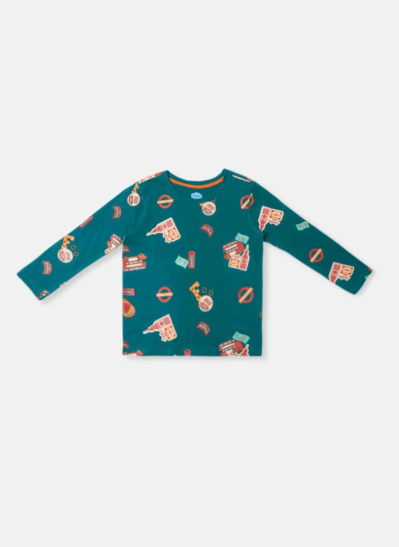 Nautinati Nautinati Boys Cotton Pack of 2 Printed T-shirt