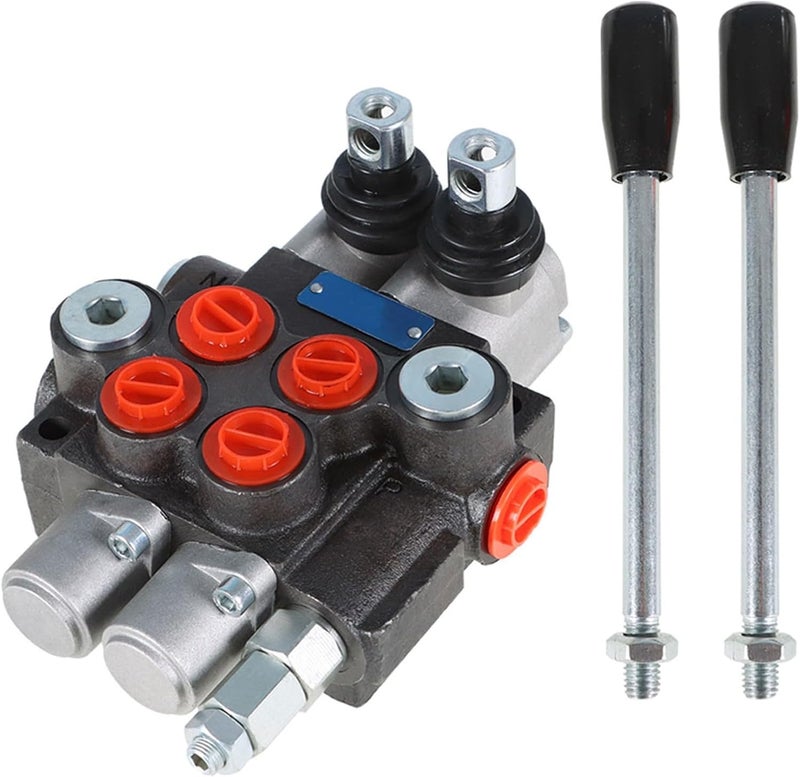 findmall 2 Spool 11 GPM 3625 PSI Hydraulic Directional Control Valve, SAE Ports Double Acting Valve for Small Tractors, Loaders, and Log Splitters - Image 2