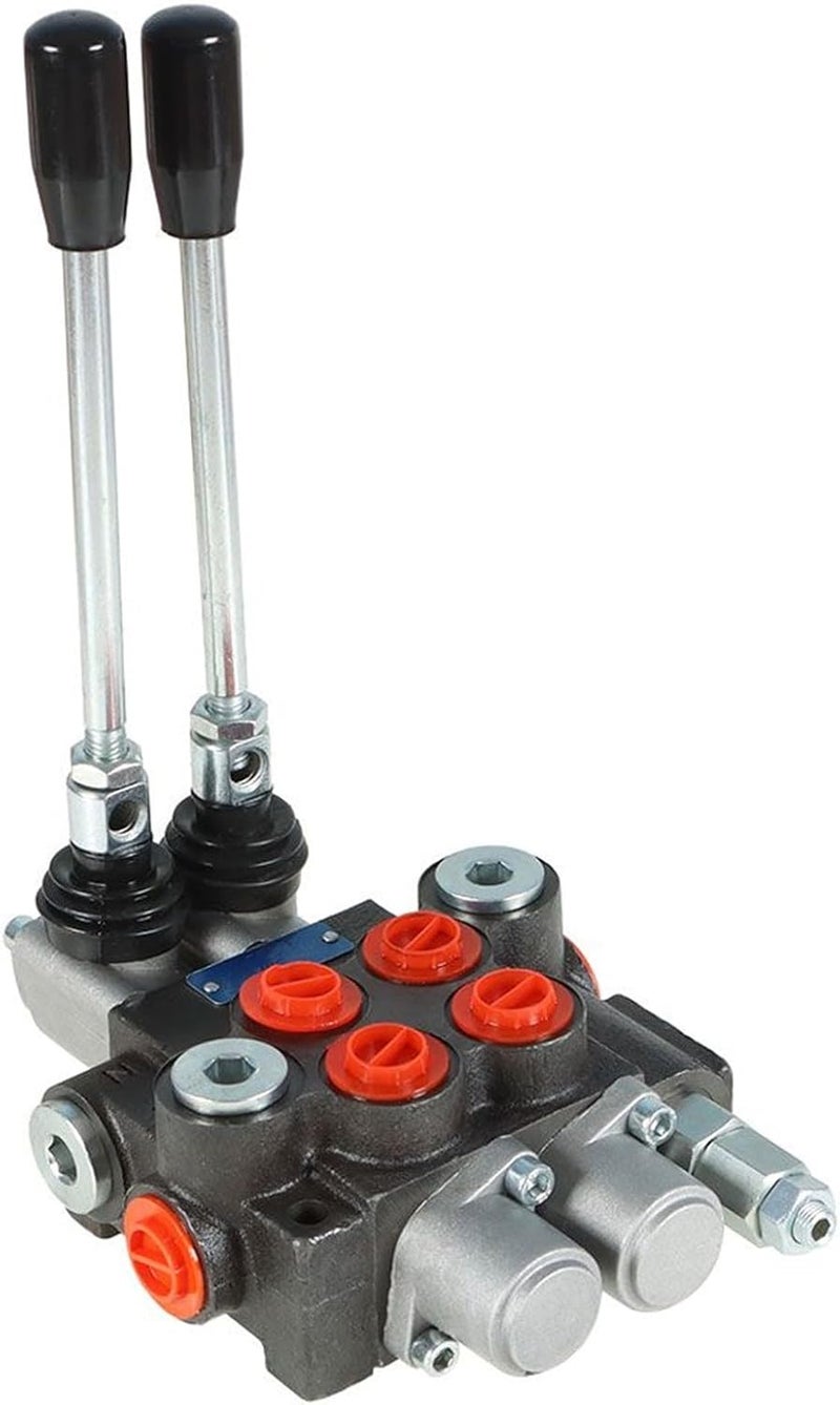 findmall 2 Spool 11 GPM 3625 PSI Hydraulic Directional Control Valve, SAE Ports Double Acting Valve for Small Tractors, Loaders, and Log Splitters - Image 1