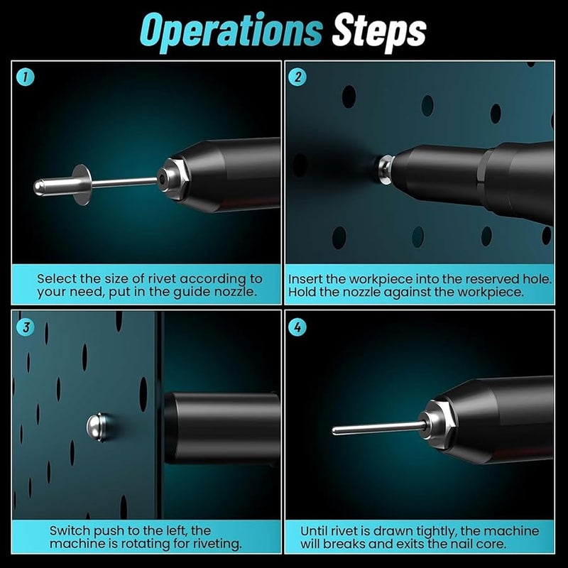 BL1840 مجموعة مسدس برشام لاسلكي بدون فرش 18 فولت بسرعتين أوتوماتيكي مع ضوء LED - Image 5