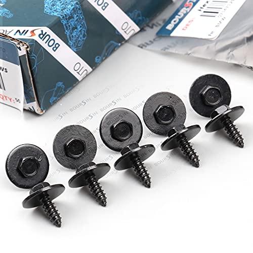 Boursin 50Pcs Hex Head Sems Screws Engine Shields Splash Guard Bumper Cover for BMW 3 5 Series E46 E60 E63 E66 E70 E71 E82 E83 E90 M3 M5 M6 X5 X6 07147129160 - Image 1