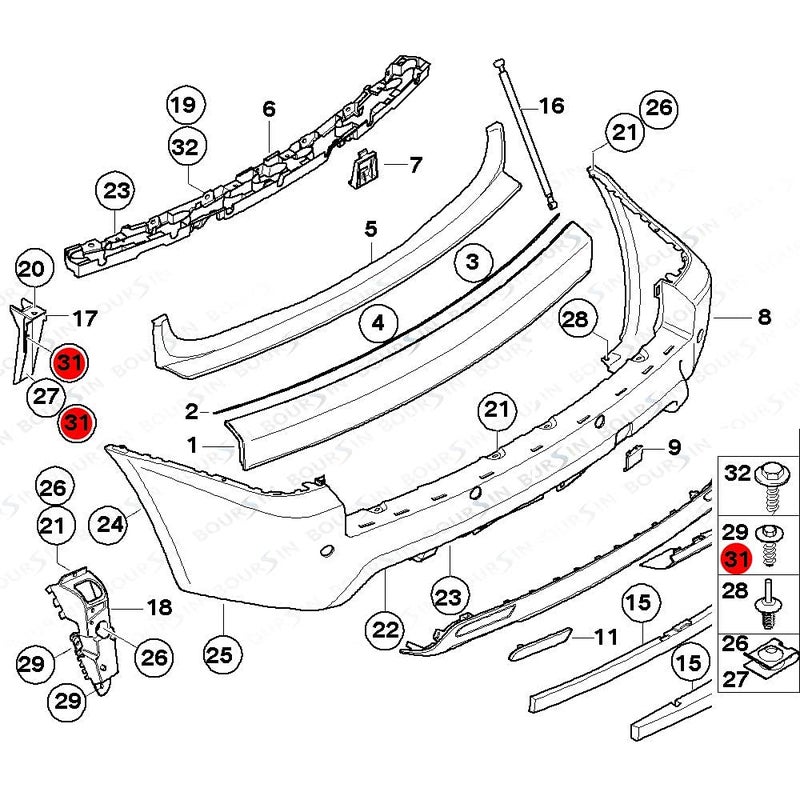 Boursin 50Pcs Hex Head Sems Screws Engine Shields Splash Guard Bumper Cover for BMW 3 5 Series E46 E60 E63 E66 E70 E71 E82 E83 E90 M3 M5 M6 X5 X6 07147129160 - Image 4