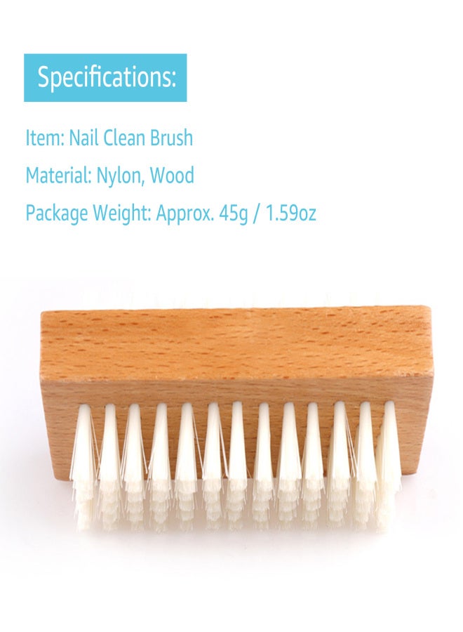 Handheld Nail Brush Non-Slip Wooden Double-sided Nail Removal Brushes for Acrylic Nails Gel Polish Removal Multi-functional Brush Nail Tool - Image 5