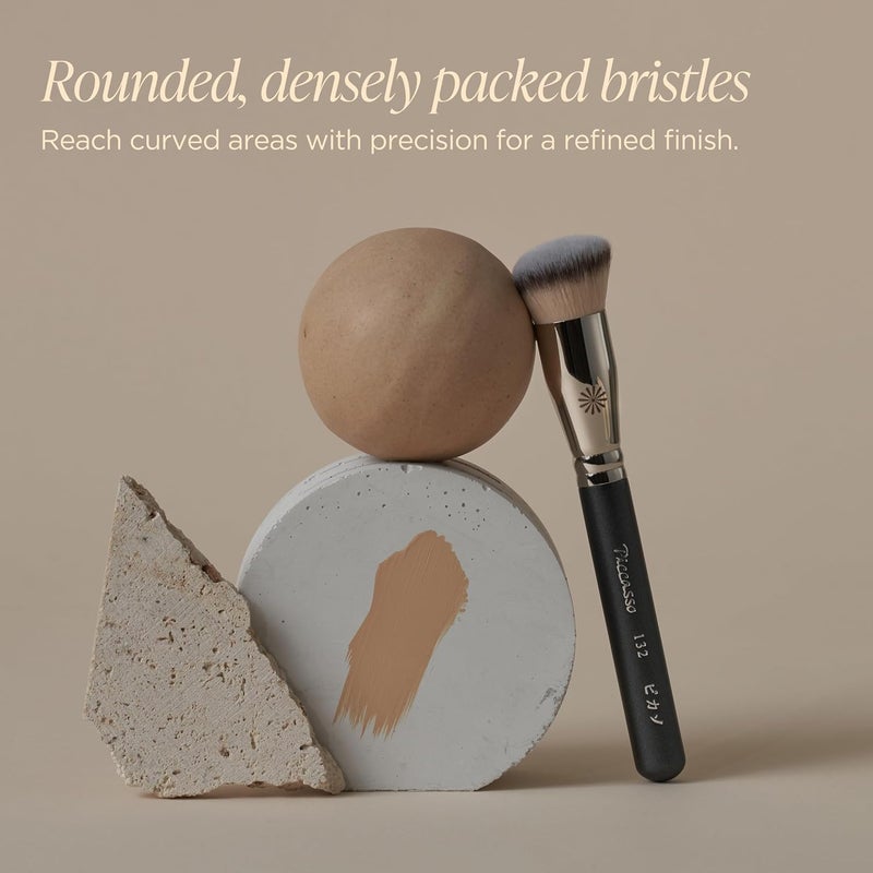 Piccasso Brush Korean Foundation Spatula – Professional Stainless Steel Makeup Tool for Thin, Seamless Foundation & Cream Blending (Rounded) - Image 3