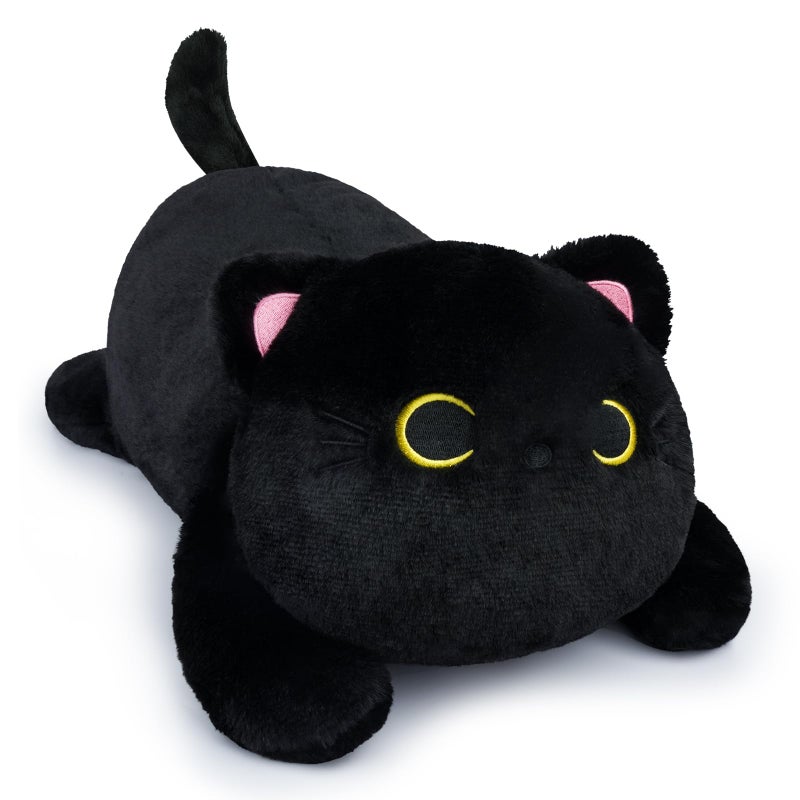 Leokawin Weighted Cat Stuffed Animal  Black Cat Plush18 Inch Realistic Weighted Stuffed Animals Cat Soft Hugging Plush Pillow Toy Gifts for Kids Boys Girls - Image 2
