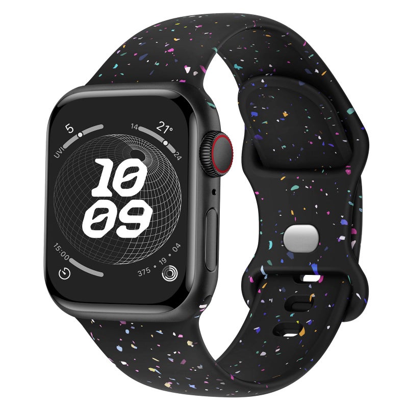 Knossen Sport Band Compatible with Apple Watch Band 38mm 40mm 41mm 42mm 44mm 45mm 46mm 49mm for Women Men, Recycled Plastic Soft Silicone Strap for iWatch Series 11 10 9 8 7 6 5 4 3 2 1 Ultra SE - Image 1