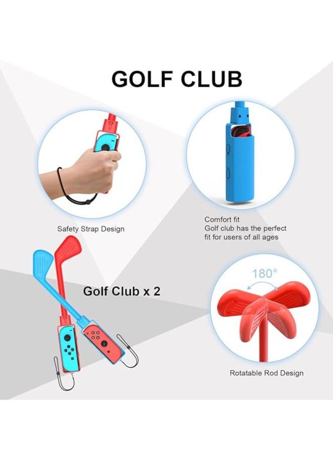 General The 12-in-1 Switch Sports Accessories Set is available for Nintendo Switch and Nintendo Switch OLED, including tennis rackets, golf clubs, mini swords, wristbands and leg straps, wristbands, joy-con cases  - Image 3