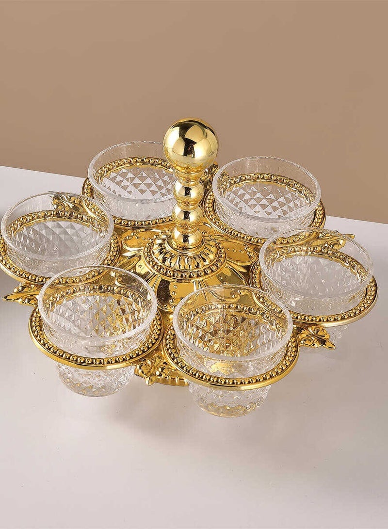 Luxury tea Borosilicate Glass Mug Set Of 12, Clear Mugs 200ml with golden stand,Two-storey Coffee Mug Set of 12, Perfect For Tea,ramadn Tea, Arabic coffee  - Image 2