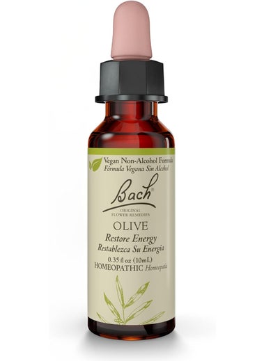 Bach Bach Original Flower Remedies, Olive (Non-Alcohol Formula) - Restore Energy - Natural Homeopathic Flower Essence for Emotional Balance - Vegan, Gluten Free, Sugar Free - 10mL Dropper 