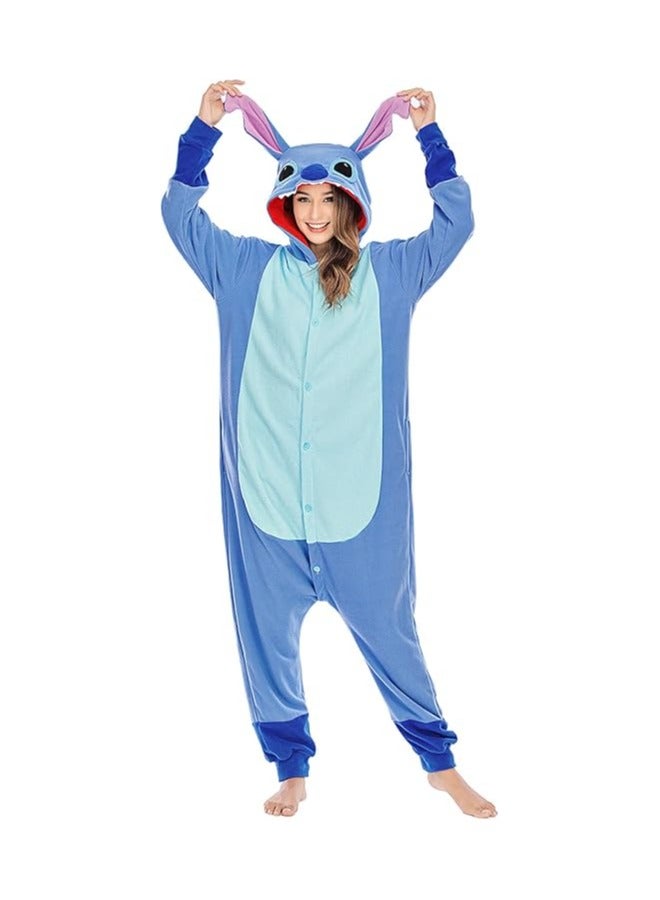 Adults Unisex Onesie Costumes Animal Cosplay Pajamas,blue - Image 2