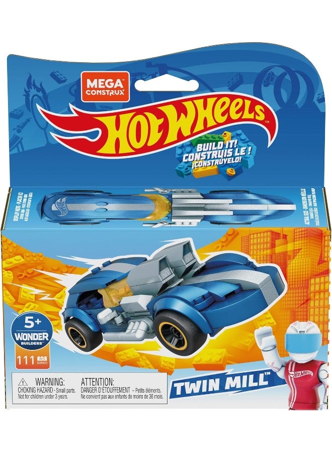 MEGA CONSTRUX Hot Wheels Mega Construx Twin Mill Construction Set, Building Toys for Kids 5 Years and Up  - Image 2