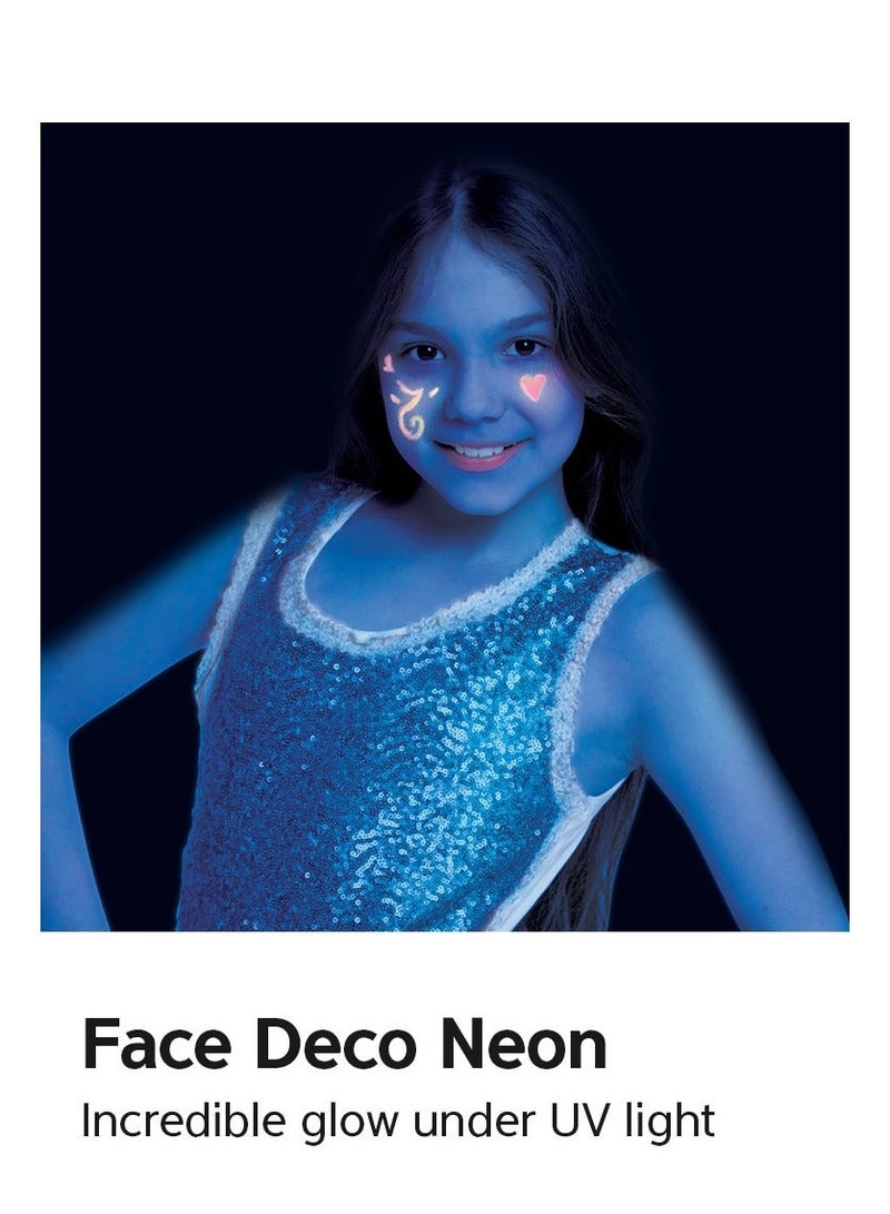 آموس أقلام فنون الوجه والجسم النيون – تتفاعل مع الأشعة فوق البنفسجية، توهج مذهل، آمنة وسهلة الغسل - Image 2