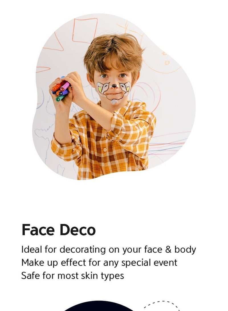 آموس أقلام فنون الوجه والجسم النيون – تتفاعل مع الأشعة فوق البنفسجية، توهج مذهل، آمنة وسهلة الغسل - Image 3