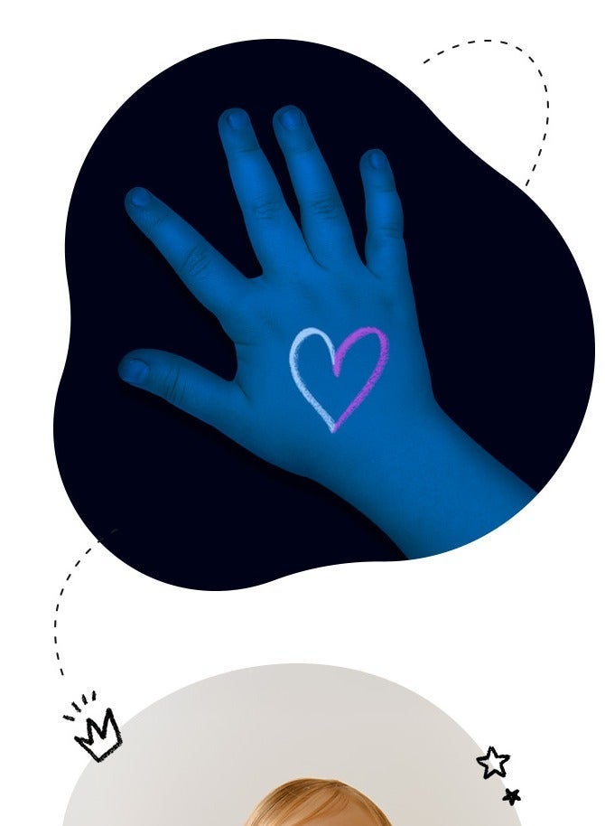 آموس أقلام فنون الوجه والجسم النيون – تتفاعل مع الأشعة فوق البنفسجية، توهج مذهل، آمنة وسهلة الغسل - Image 4