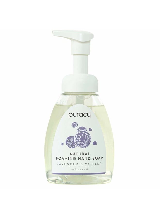 puracy Natural Foaming Hand Soap - Sulfate-Free - Lavender & Vanilla The BEST Natural Foam Hand Wash Plant-Based Non-Toxic - 8.5-Ounce Bottle - Image 1