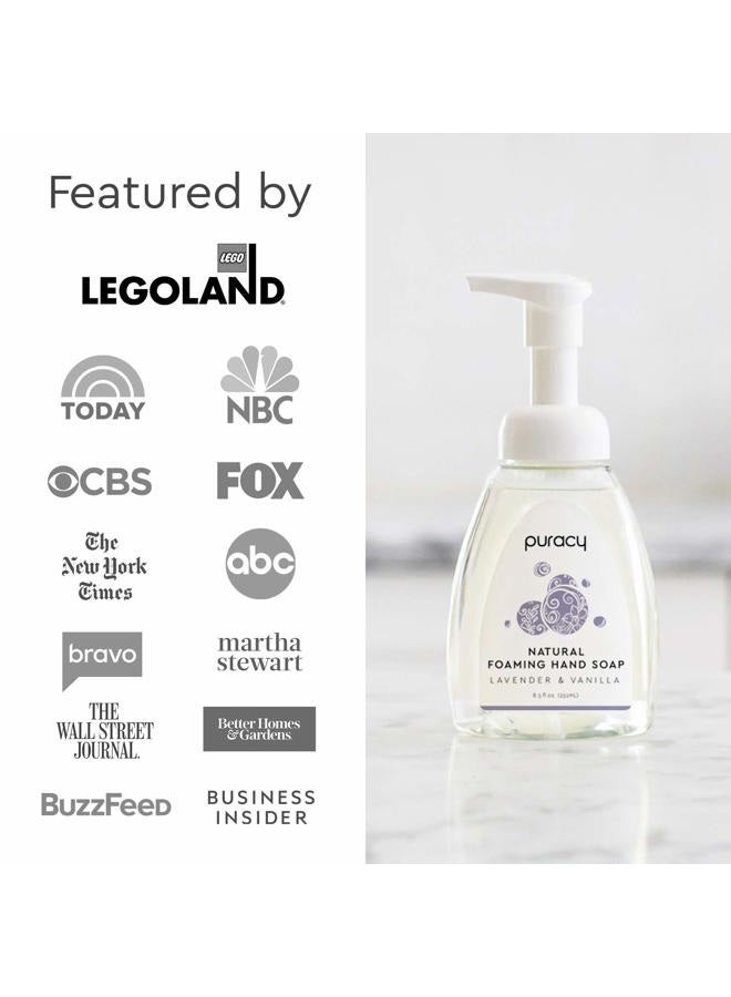puracy Natural Foaming Hand Soap - Sulfate-Free - Lavender & Vanilla The BEST Natural Foam Hand Wash Plant-Based Non-Toxic - 8.5-Ounce Bottle - Image 3