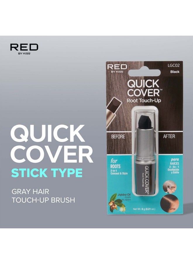ريد باي كيس قلم KISS Quick Cover Gray Hair Touch Up Stick (أسود)  - Image 3