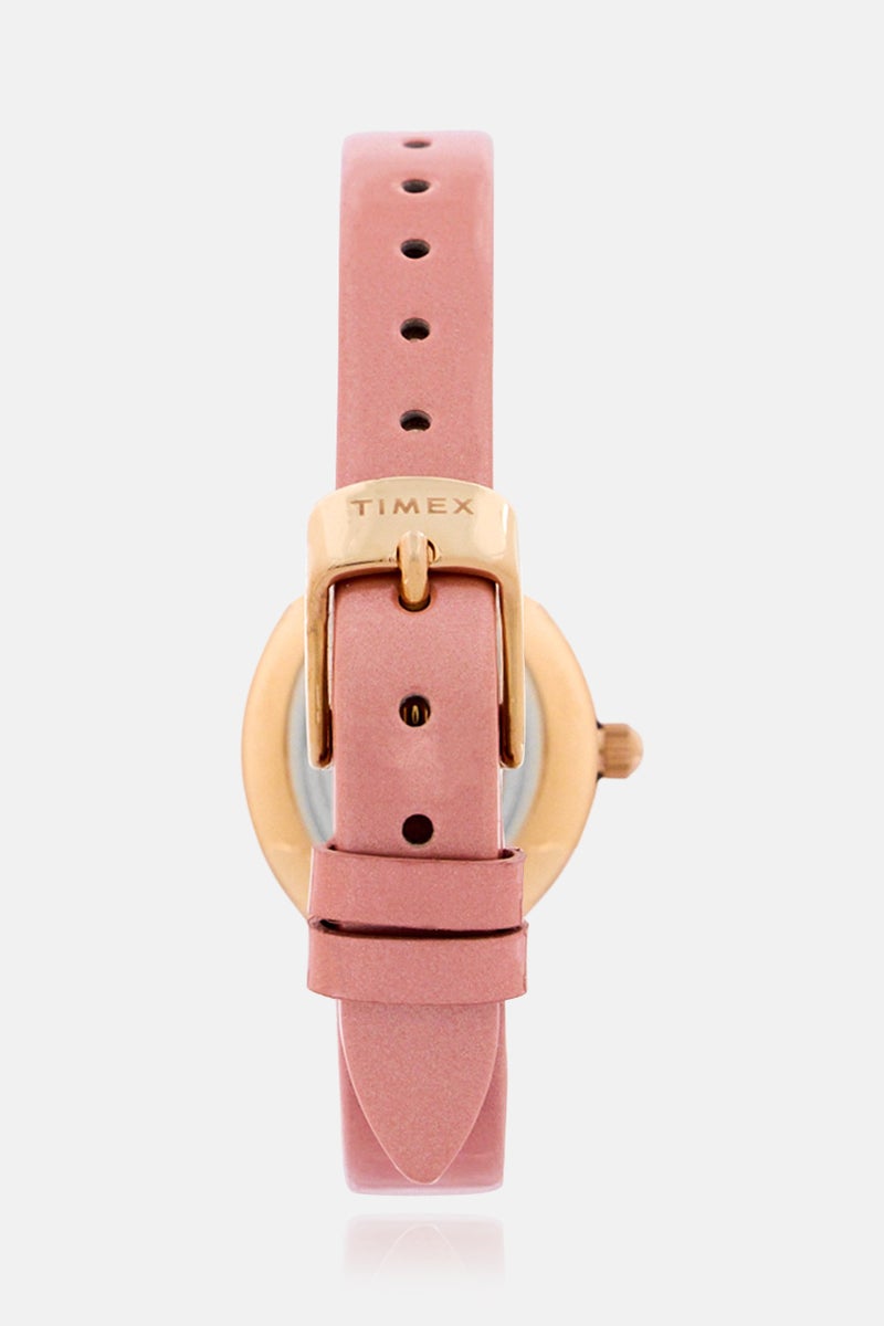 TIMEX Women TW2R94600 Milano Quartz Leather Watch 24 mm, Pink - Image 4