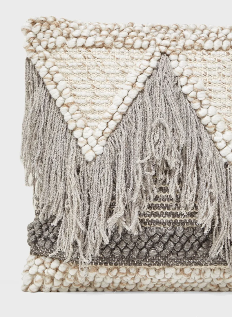 Noire Edit Fringe Cushion With Insert