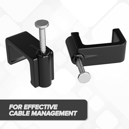 THE CIMPLE CO Dual Cable Clips, 100 PCS, Indoor/Outdoor Cord Management, 1/2 Inch Wire Staples for Coax, Ethernet, Electrical Wire, Nail Clips for Wires on Wall, 12 mm, Black - Image 2