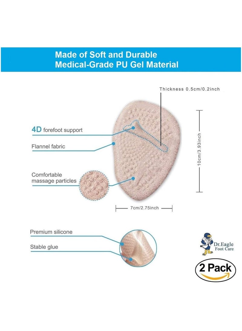 Generic - Medical Forefoot pads Ball of Foot Cushions gel Insoles shoe inserts (Self-Sticking) - Image 1