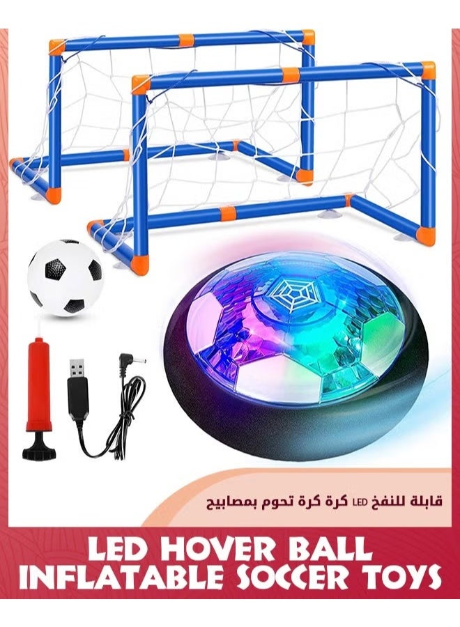 EETU Soccer Goal Backyard Set,Hover Soccer Balls,2-in-1 Hover Football With LED Star Night Light,Size 3 Football,Gift For Kids Boys Girls,Pop Up Portable Soccer Set,Toddler Soccer Nets Training Equipment - Image 1