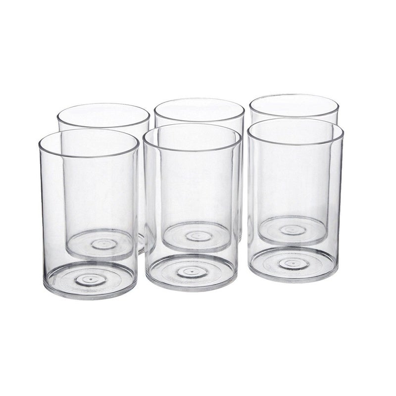 Olrada Unbreakable Transparent Drinking Glass or Tumbler Set 300 ml Pack of 6 - Image 1