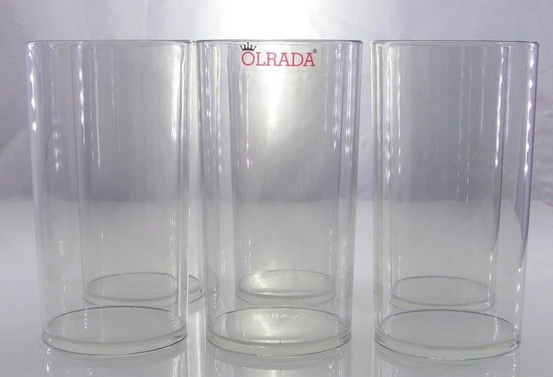 Olrada Unbreakable Transparent Drinking Glass or Tumbler Set 300 ml Pack of 6 - Image 2