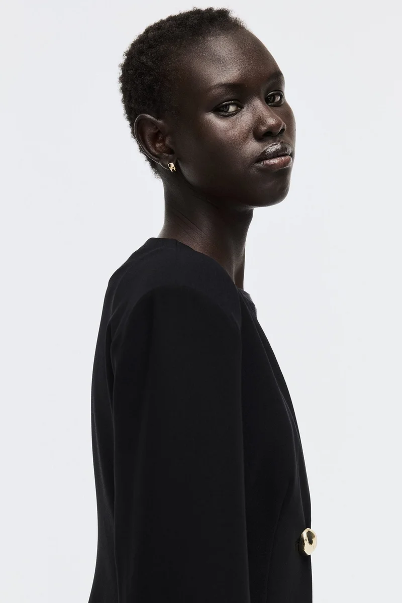 H&M Collarless blazer