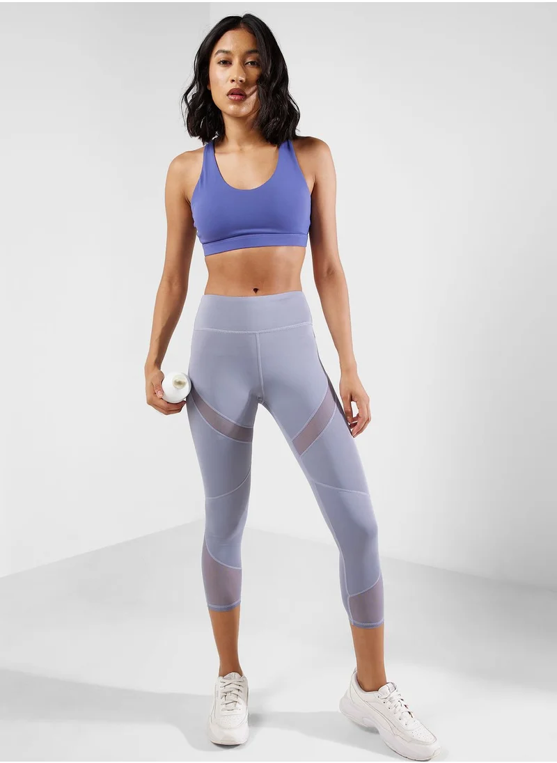 FRWD Mesh Detail High Waist Leggings