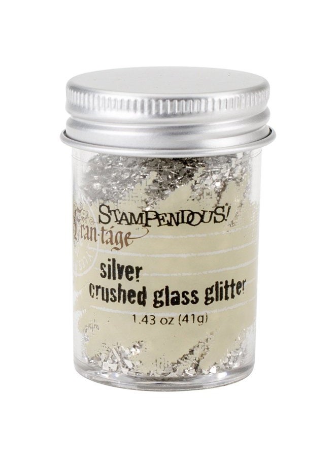 Stampendous Glass Glitter 1.43 Ounces-Silver