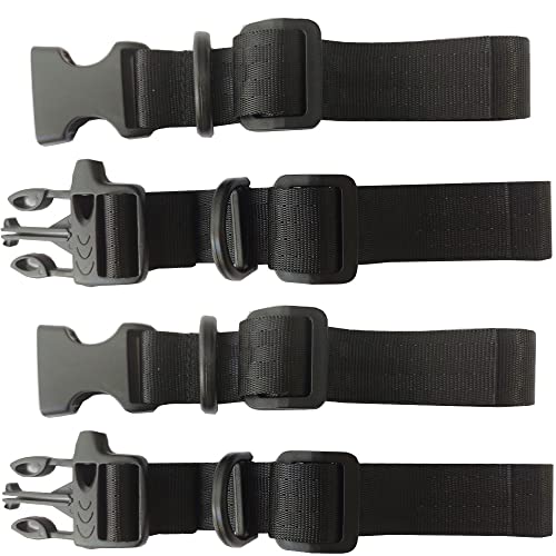 HDHYK 2 -Pack Backpack Chest Strap Adjustable Sternum Strap with Emergency Whistle Buckle for Camping Hiking Jogging(Black) - Image 4