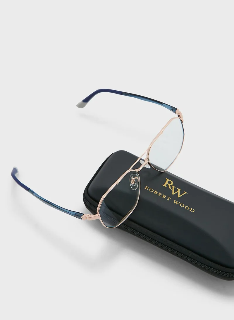 Robert Wood Anti Blue Lens Angular Laptop Optic Glasses