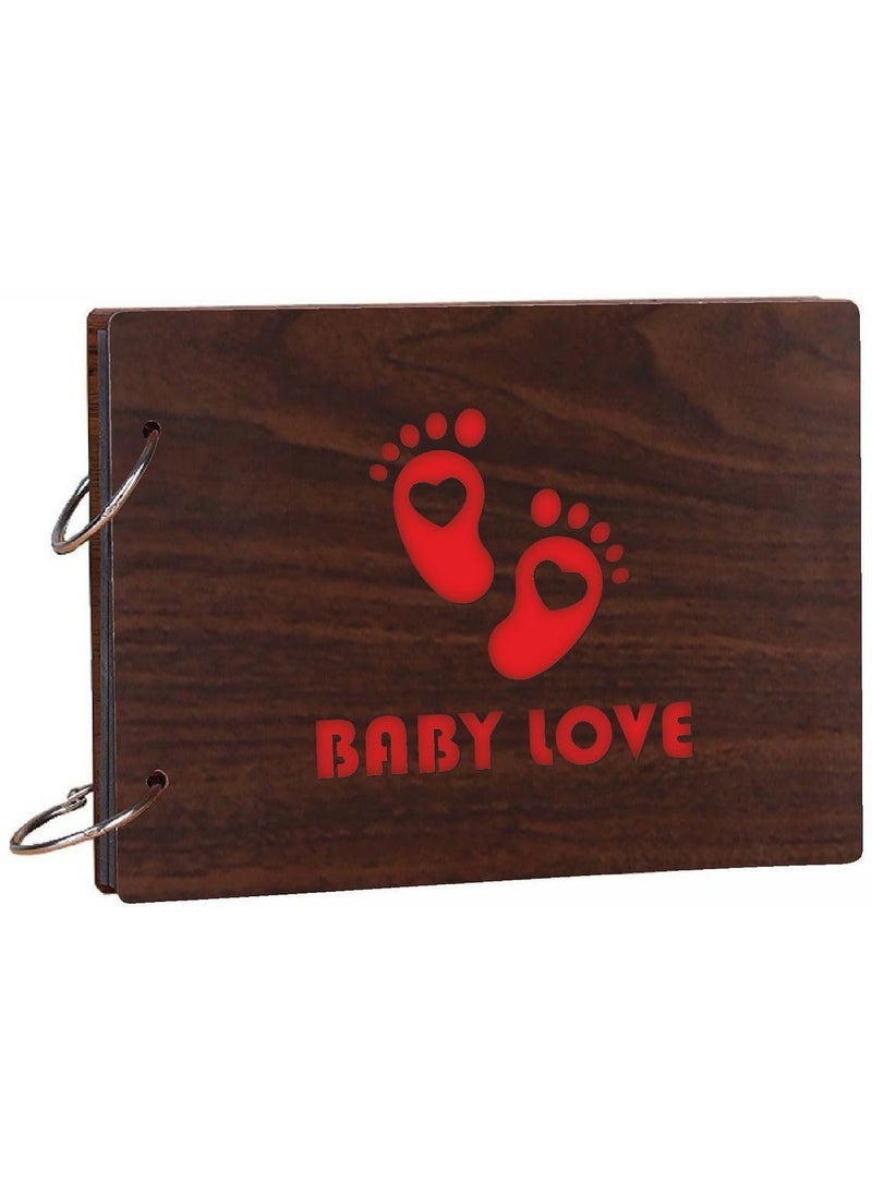 Generic SHIVNAMI ENTERPRISES Natural Wood Elegance Handcrafted Wooden Photo Album for Treasured Memories 389  - Image 1