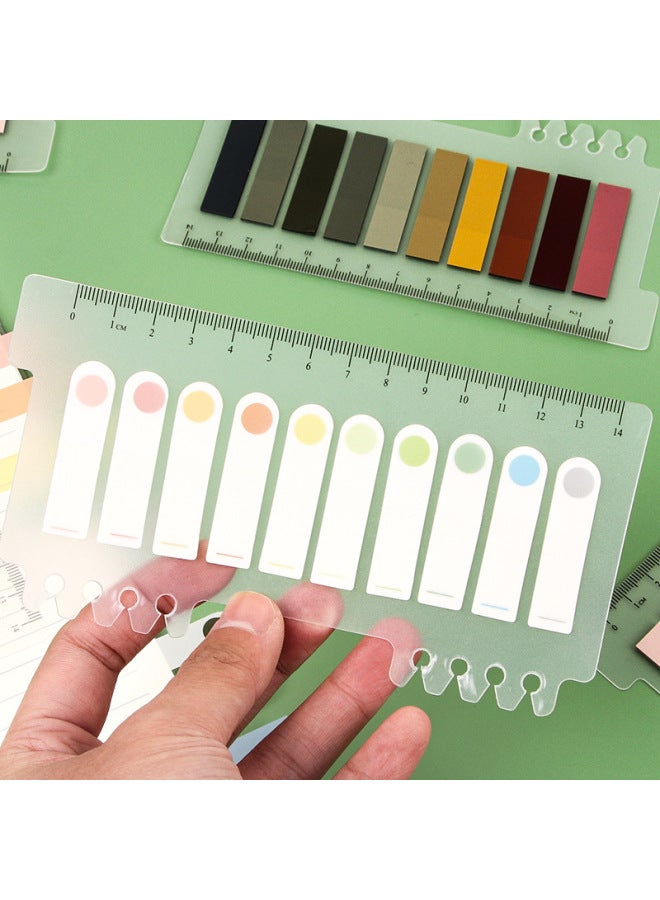 HELPS Morandi Color Wind Sticky Notes Pet Small Fresh Classified Label Stickers Notes - Image 2