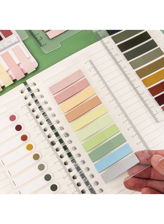 HELPS Morandi Color Wind Sticky Notes Pet Small Fresh Classified Label Stickers Notes - Image 4