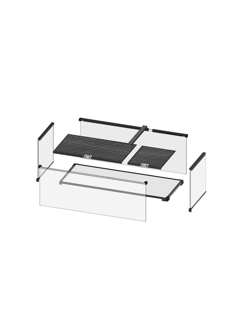 REPTIZOO REPTI ZOO 18 Gallon Reptile Enclosures With Double Top Covers And Glass Sides - Image 3