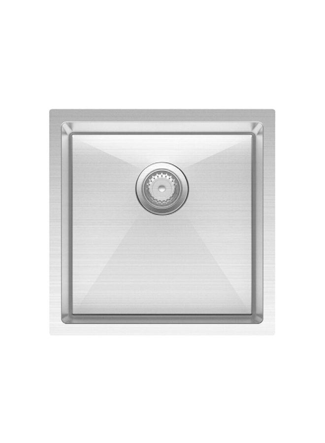 DANUBE HOME Milano Elite Ss Kitchen Sink Single Bowl Size 450X450X200 As-4545 Brushed | Stainless Steel Single Bowl | Wash Basin Lavatory Kitchen Sinks For Kitchen Restaurants - Brushed - Image 2