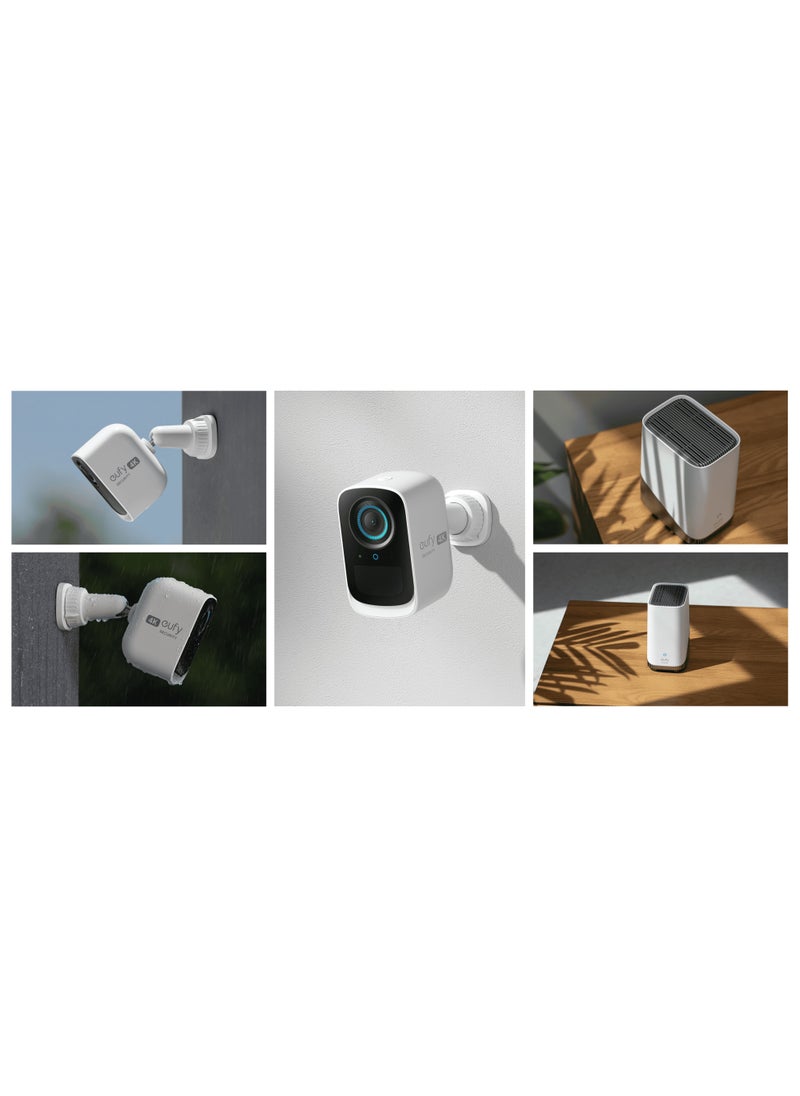 eufy - eufy security eufyCam 3C 4-Cam Kit, Security Camera Outdoor Wireless, 4K Camera, Expandable Local Storage up to 16TB, Face Recognition AI, Spotlight, Color Night Vision, No Monthly Fee - Image 1