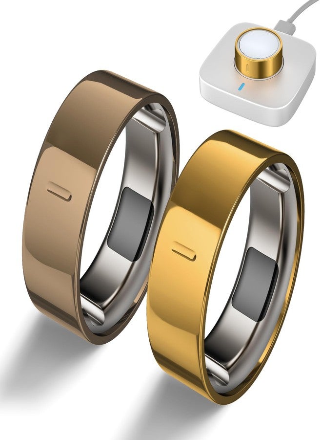 BandRain High-Gloss Plated Covers Compatible with Oura Ring Gen 4/Oura Gen 3 Cover, Anti-Scratch Ultra-Thin TPU Ring Protector Case Accessories for Women Men - Not for Oura 4 Ceramic, 2 Pack - Image 1