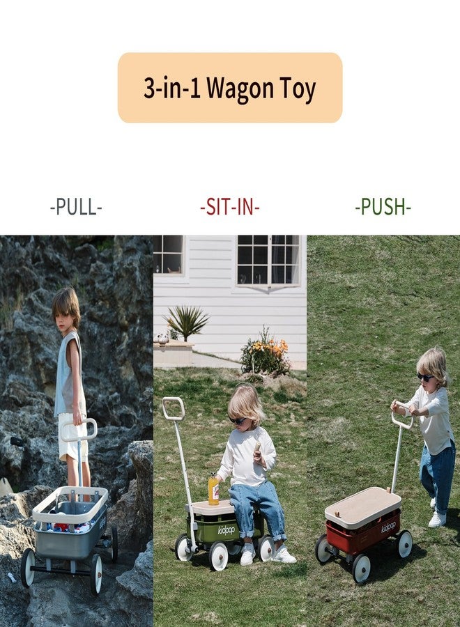 Kidpop عربة الأطفال كيدبوب PULA-Wild 3 في 1 للأطفال الصغار، مناسبة للأطفال من عمر 2.5 إلى 8 سنوات، غطاء خشبي قابل للإزالة ومقبض قابل للتعديل، هدية مثالية لأعياد الميلاد، أقصى وزن 33 رطلاً (أبيض) - Image 4
