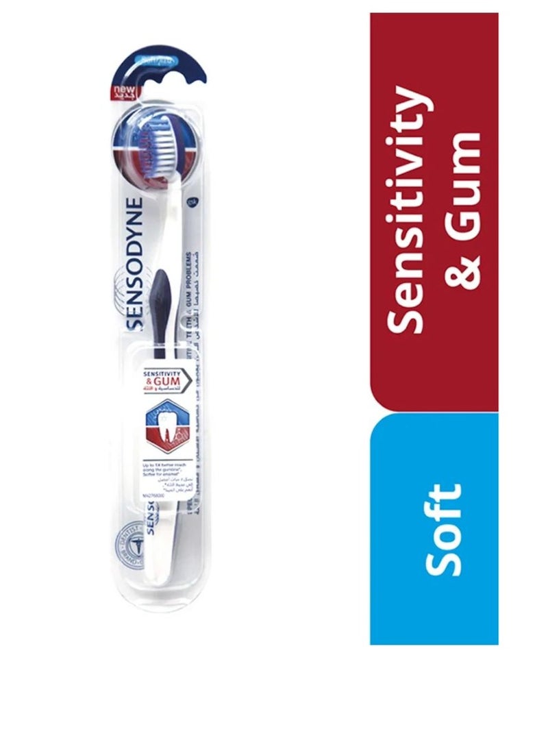 Sensodyne Toothbrush for Sensitive Teeth Gum Care Brush with Extra Soft Bristles Multicolour  - Image 1
