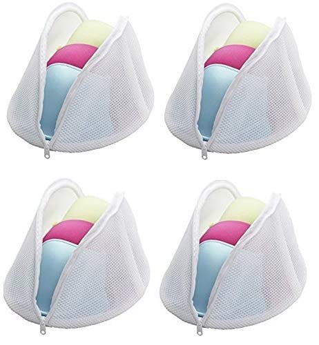 Prachit Prachit 2 Layer Laundry Bra Under Garments Bags Mesh Laundry Bags Lingerie Clothes Washing Bags Pouch Basket with Zipper for Washing Inner Ware 4 Pc - Image 1