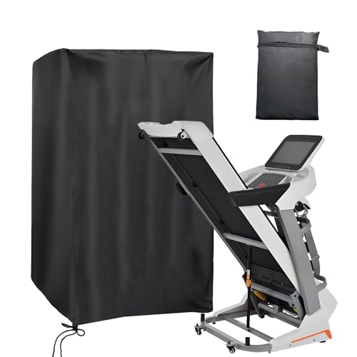 TIFILE Folding Treadmill Cover, Running Machine Cover, Oxford Cloth Waterproof Dustproof Exercise Equipment Bag with Drawstring and Storage Bag For Outdoor Indoor Gym Treadmill - Image 1