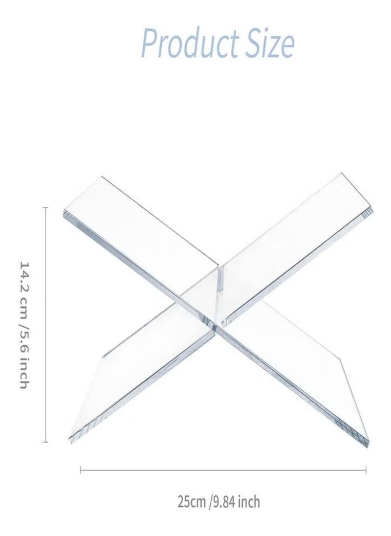 Dreamzon Acrylic Book Stand Acrylic Book Holder Clear Acrylic Book Display Stand Reading Stand For Open And Closed Books Magazines Textbooks Recipe Holder Picture Display  - Image 2