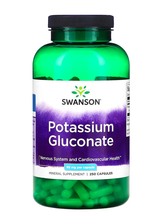 SWANSON Potassium Gluconate 99 mg 250 Capsules
