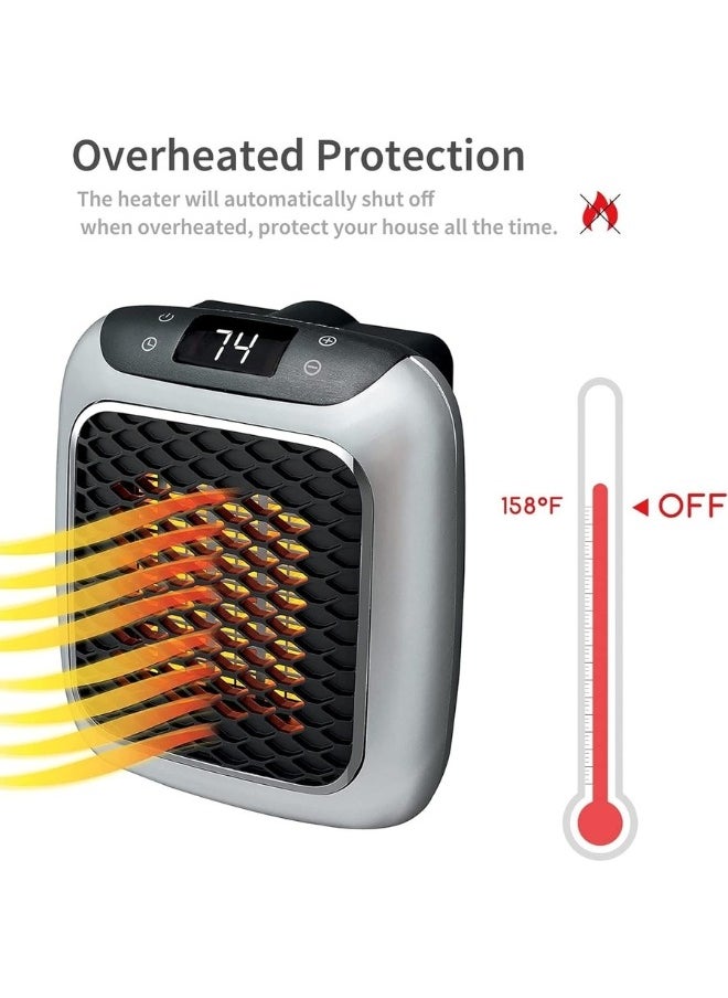 800 Watt Wall Fan Heater With LED Display And Remote Control