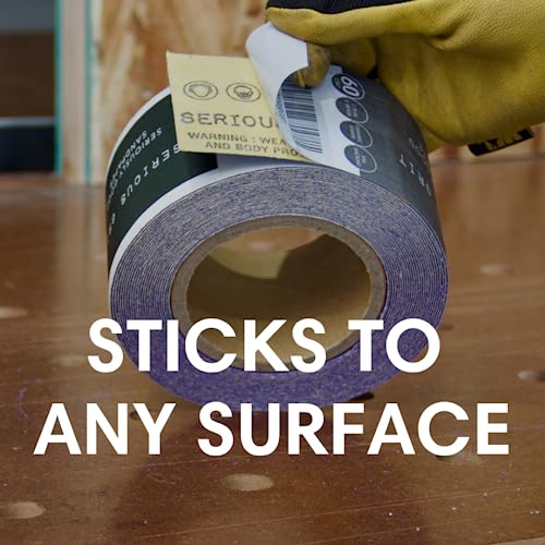 Serious Grit 220 Grit Ceramic Grain PSA Sandpaper Roll HeavyDuty Stickyback Adhesive Longboard Sanding Roll 275 x 20 Yard Continuous Sand Paper for Wood Metal Autobody Paint Air Sanders - Image 3