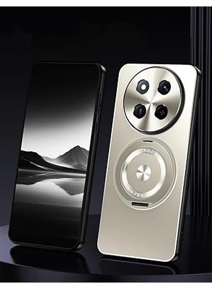 حافظة متوافقة مع Honor X9c 5G/X60 Pro، حافظة معدنية بسطح خشن متوافق مع المغناطيس (Mag-Safe)، حماية لعدسة الكاميرا، نحيفة ومضادة للصدمات، كفر حماية للهاتف مع حامل دوار بزاوية 360 درجة.